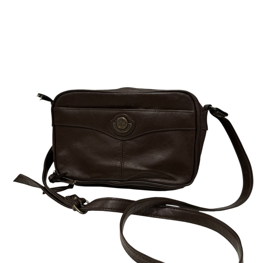 Auburn Woods Brown Leather Crossbody Bag Vintage Classic